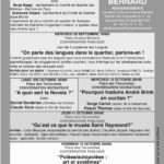 programme des Concersations à Arnaud Bernard
